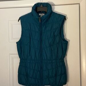 Coldwater Creek Women's Teal Quilted Vest size M